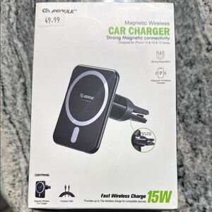 ESOULK-Magnetic Wireless Car Charger - Black